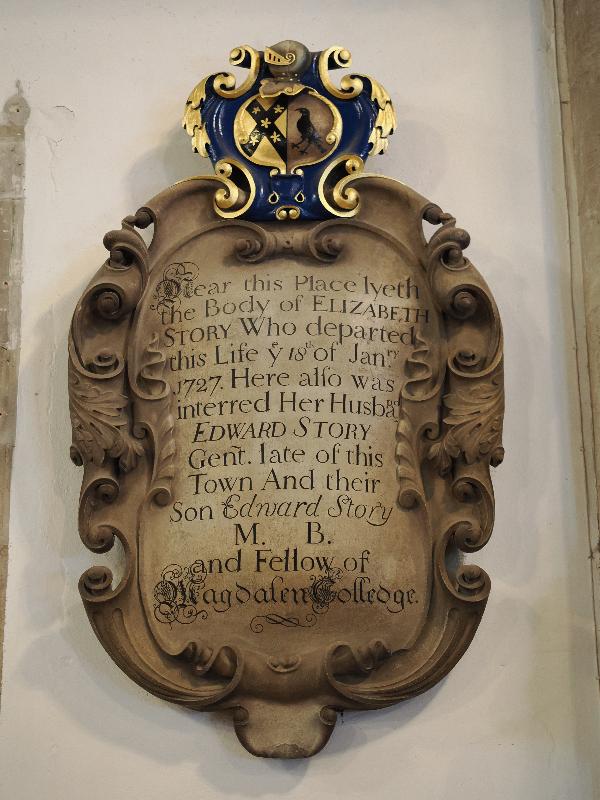 Cambridge, England: Great St Mary's: Edward and Elizabeth Story tablet