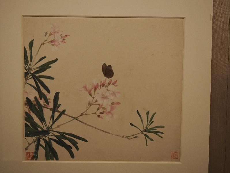 London, England: British Museum: Number seven of eight leaves of insects and flowers (ca. 1848-1904, artist Ju Lian, Guangzhou)