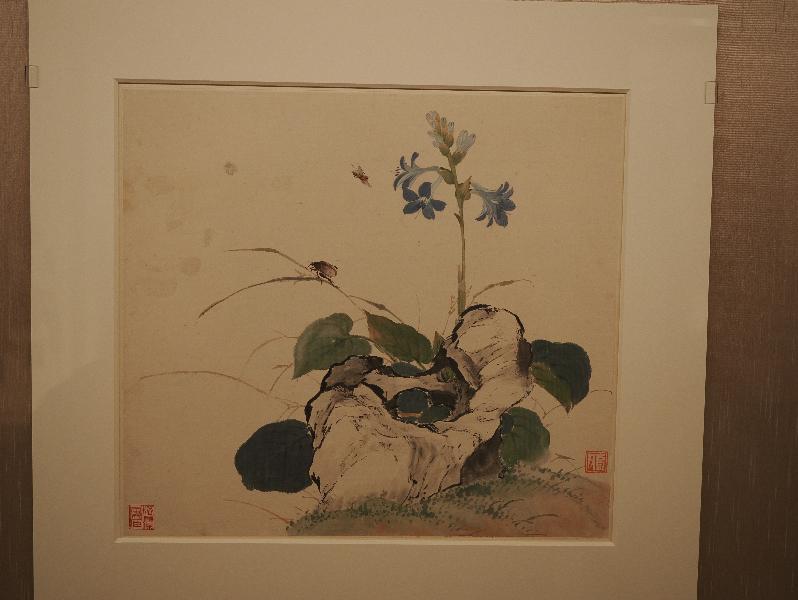 London, England: British Museum: Number two of eight leaves of insects and flowers (ca. 1848-1904, artist Ju Lian, Guangzhou)