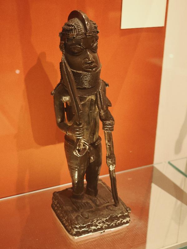 London, England: British Museum: cast brass figure of a page (16th-17th century, Benin, Nigeria)