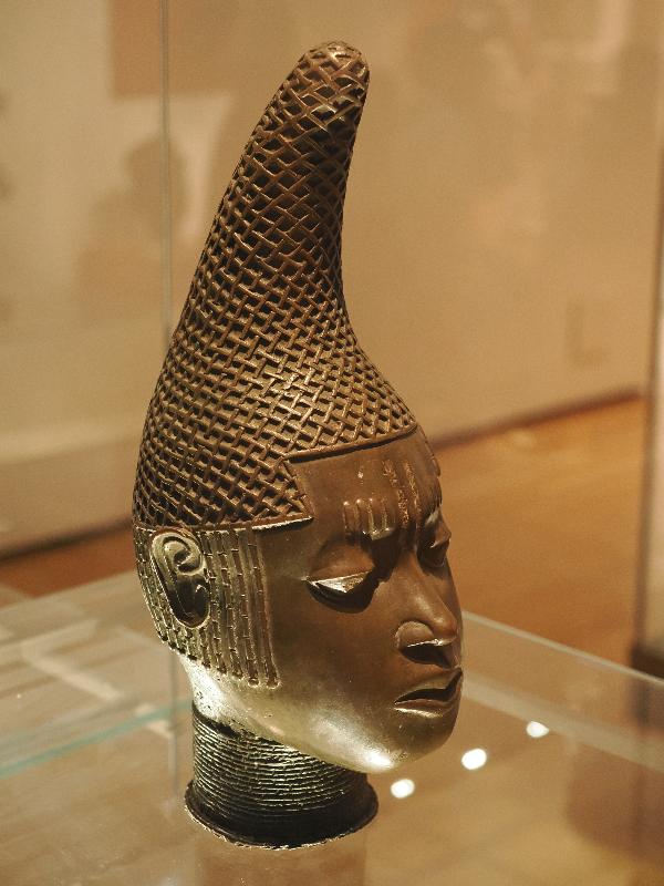 London, England: British Museum: Head of a Queen Mother, cast brass (16th century, Benin, Nigeria)
