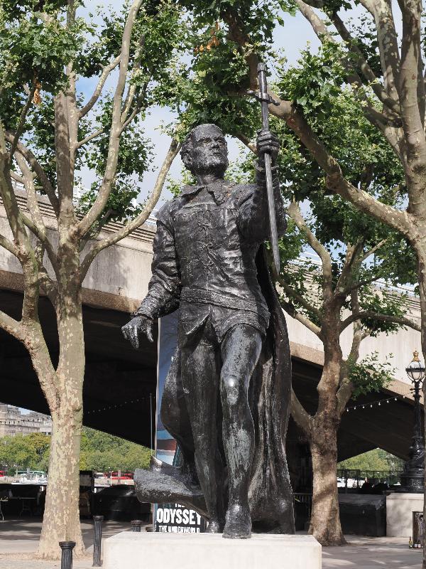 London, England: Southbank Centre: Laurence Olivier as Hamlet  (2007, Angela Conner)