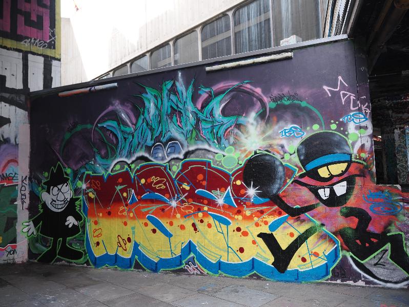 London, England: Southbank Centre: cartoon characters
