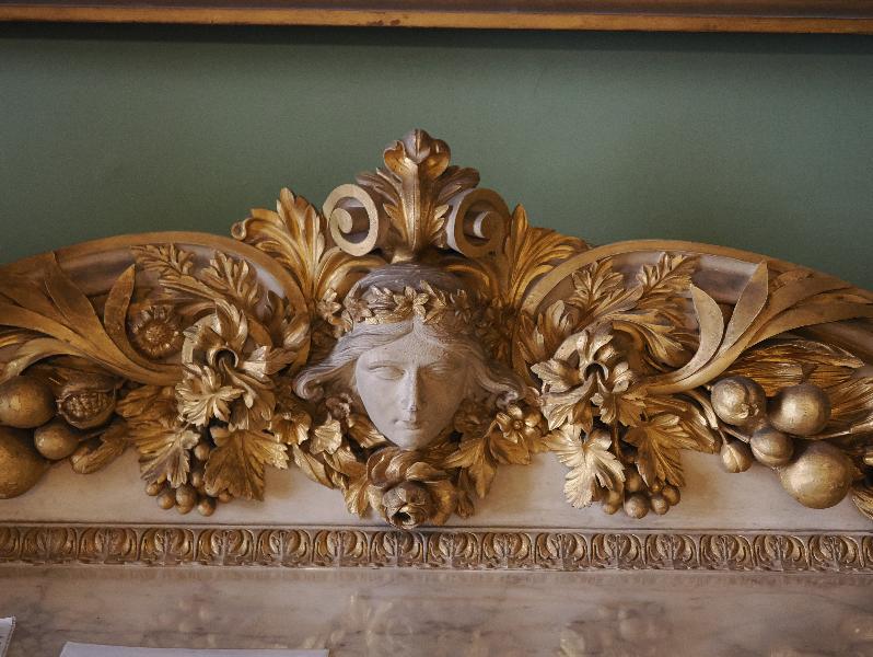 Wimpole, England: Wimpole Hall: sideboard decoration