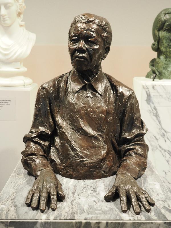 London, England: National Portrait Gallery: Nelson Mandela (2008, based on a work of 2001, Ian Homer Walters)