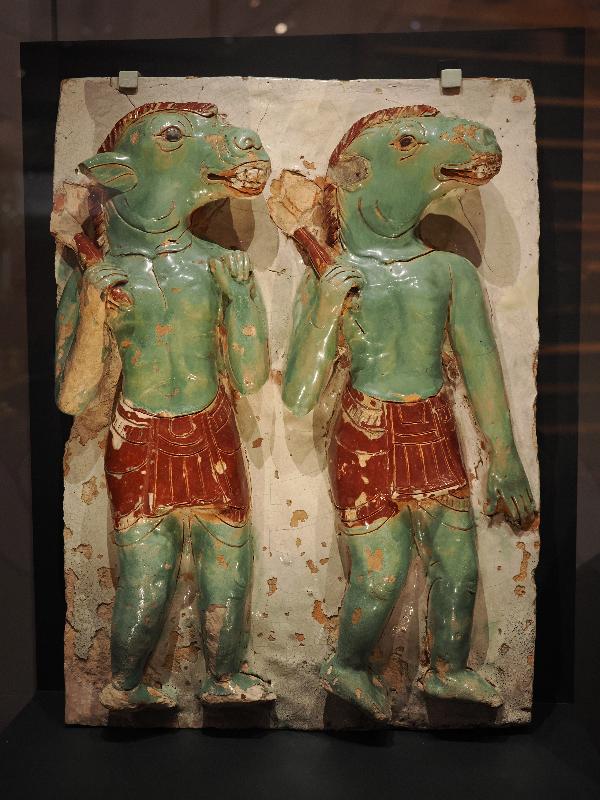 London, England: British Museum: architectural plaque with creatures from Mara's army (ca. 1479, Kingdom of Bago)