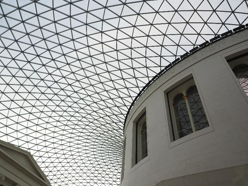 London, England: British Museum: Great Court roof (1999-2000, Norman Foster and Partners and Buro Happold)