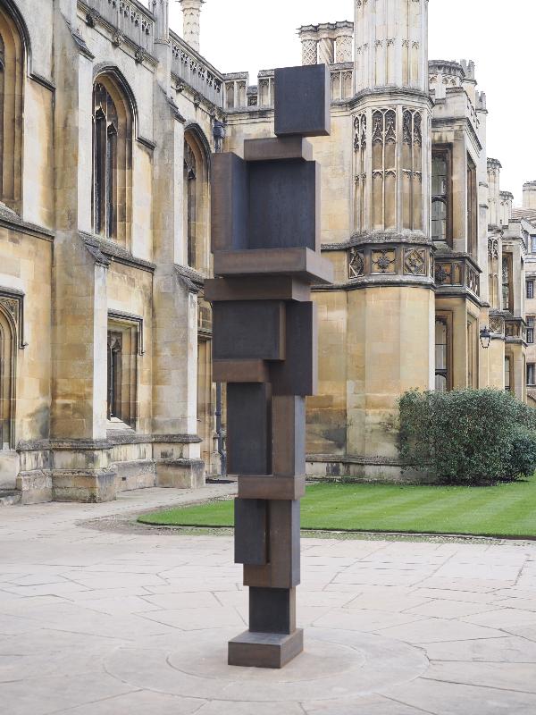 Cambridge, England: King's College: 'True for Alan Turing' (unveiled Jan 2024, Antony Gormley)