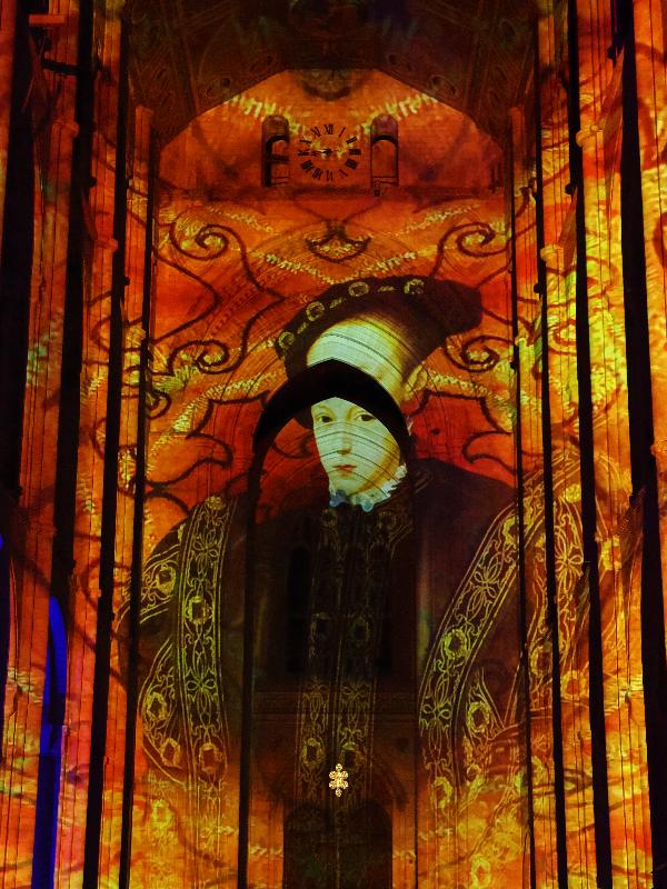 Ely, England: Ely Cathedral: King Edward VI (Crown and Coronation, by Luxmuralis, originally shown at Tower of London, Nov 2023)