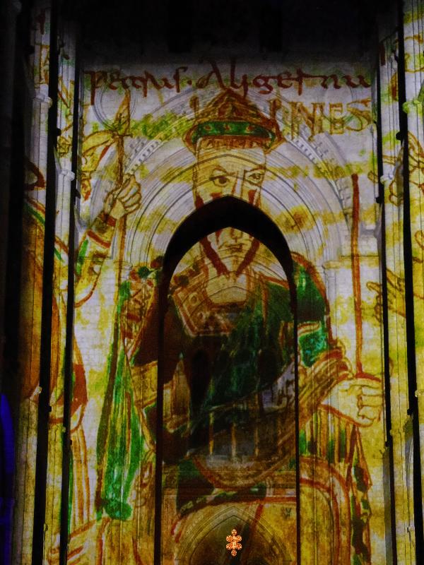Ely, England: Ely Cathedral: King Henry II?I (Crown and Coronation, by Luxmuralis, originally shown at Tower of London, Nov 2023)