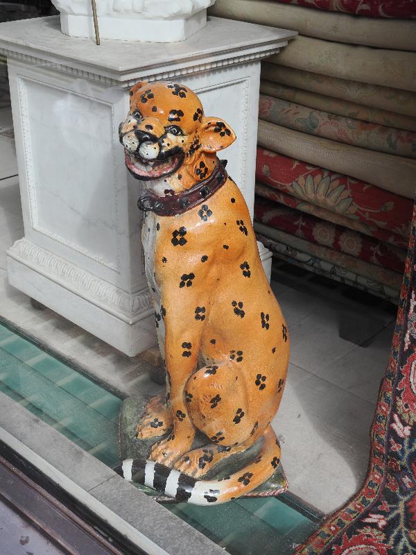 London, England: Piccadilly: Essie Carpets, big cat