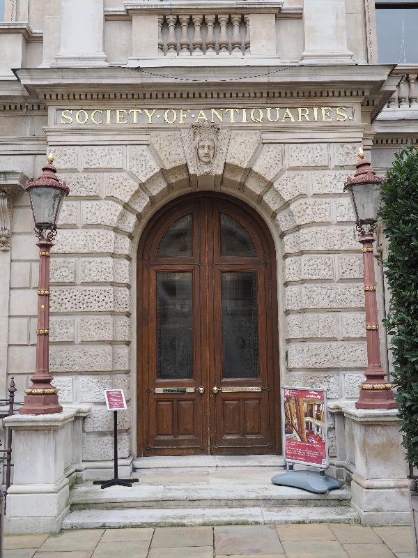 London, England: Society of Antiquaries: entrance