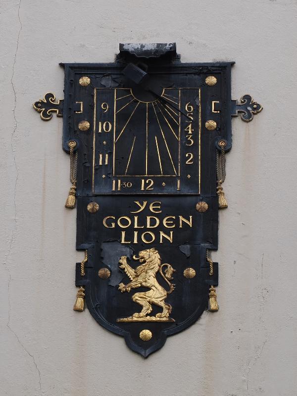 London, England: Dean Street: Golden Dragon pub, sign
