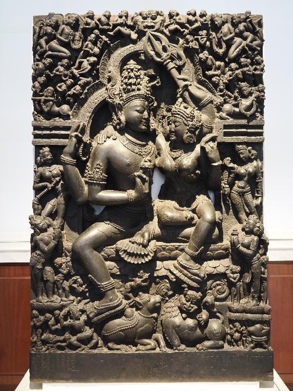 London, England: British Museum: divine couple Shiva and Parvati (1200s, Odisha, India)