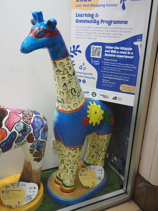 Cambridge, England: Lion Yard: Giraffington (Barrington C of E Primary School)