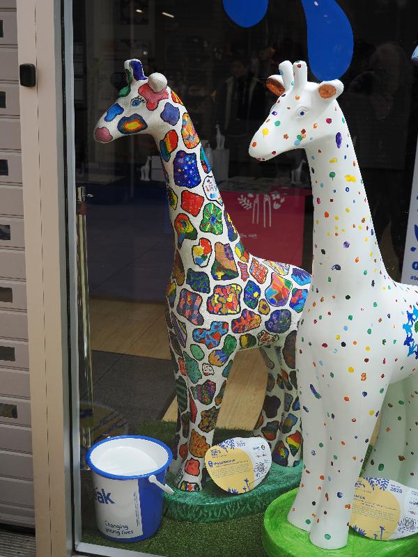 Cambridge, England: Lion Yard: Giraffes Can Dance (Bottisham Community Primary School)