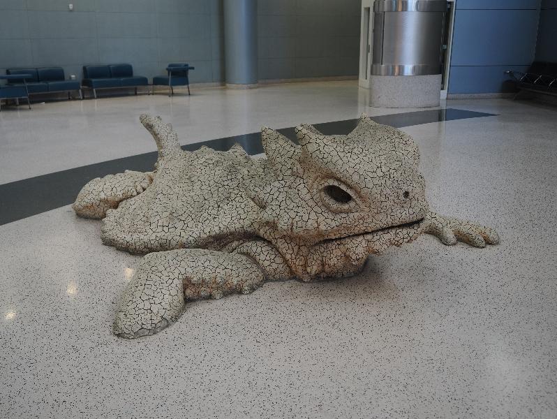 Las Vegas, Nevada (NV): McCarran (Harry Reid) International Airport: Desert Wildlife, horned lizard (1999, David Phelps)