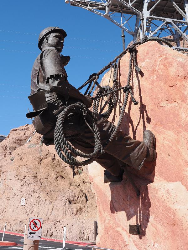 Hoover Dam, Nevada (NV) / Arizona (AZ): Hoover Dam Access Road: worker (1995, Steven Liguori)