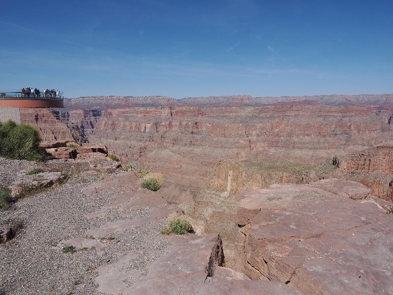 Grand Canyon West, Arizona (AZ): Eagle Point: view of canyon and Skywalk
