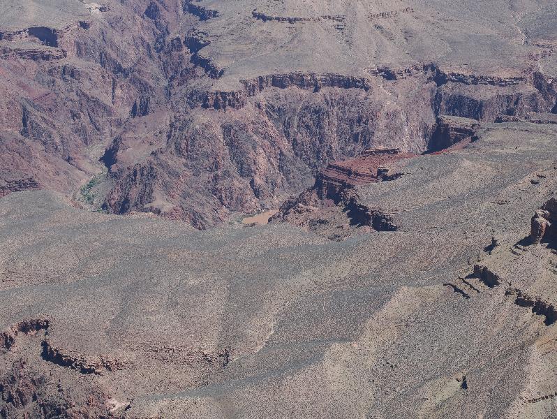 Grand Canyon Village, Arizona (AZ): Rim Trail: view towards Bright Angel Trail