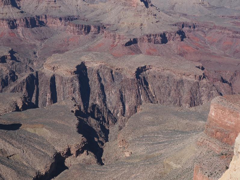 Grand Canyon Village, Arizona (AZ): Maricopa Point: dark rocks