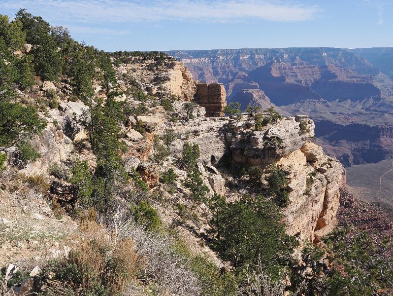 Grand Canyon Village, Arizona (AZ): Trailview Overlook: view north