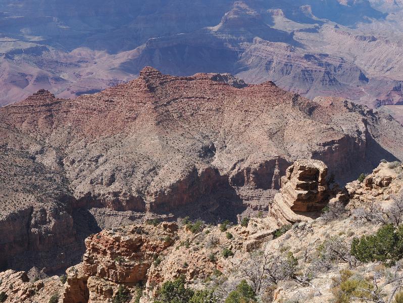 Grand Canyon, Arizona (AZ): Desert View Watchtower: view northwest