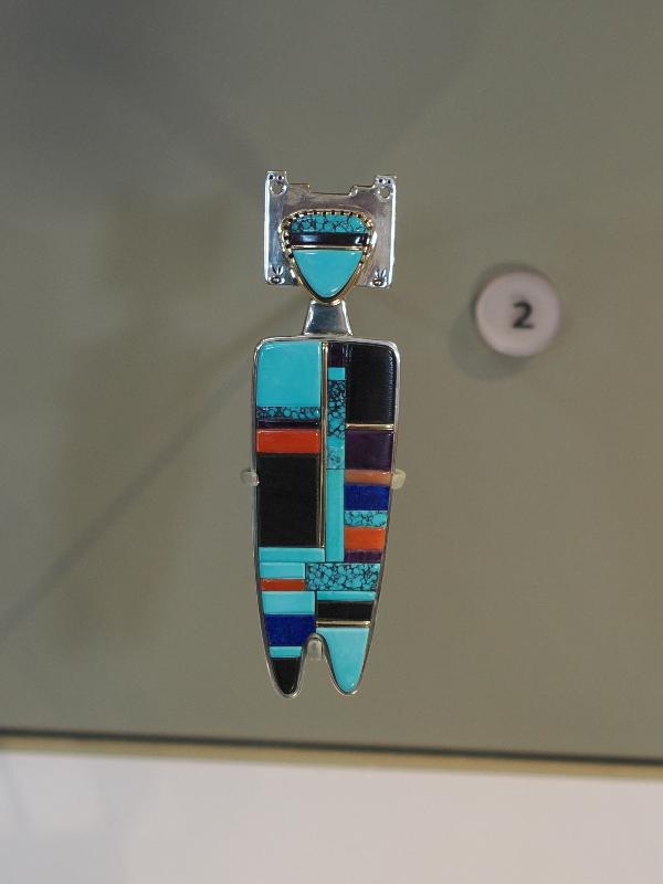 Flagstaff, Arizona (AZ): Museum of Northern Arizona: Corn Maiden pendant (ca. 2009, Sonwai, Verma Nequatewa, Hopi, Hotvela village)