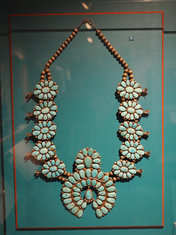 Flagstaff, Arizona (AZ): Museum of Northern Arizona: squash blossom necklace (1942)