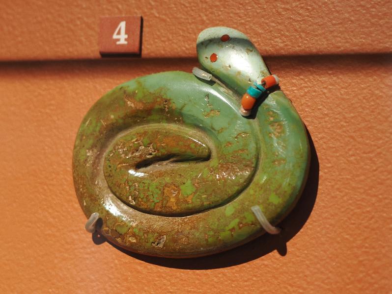 Flagstaff, Arizona (AZ): Museum of Northern Arizona: rattlesnake carving (ca. 1950s, Leekya Deyuse, Zuni)