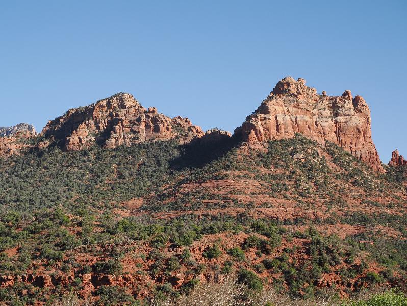 Sedona, Arizona (AZ): Rt 89A: view southeast of red rocks