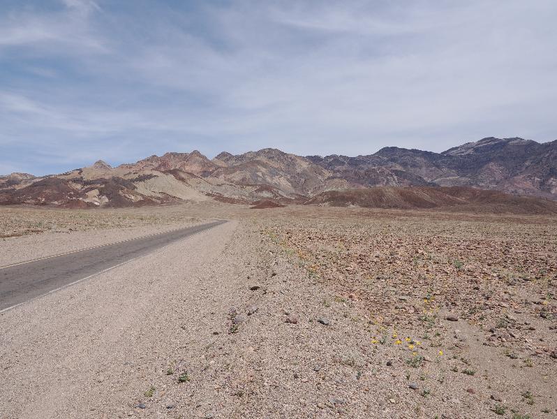 Death Valley National Park, California (CA): Artists Drive: view east
