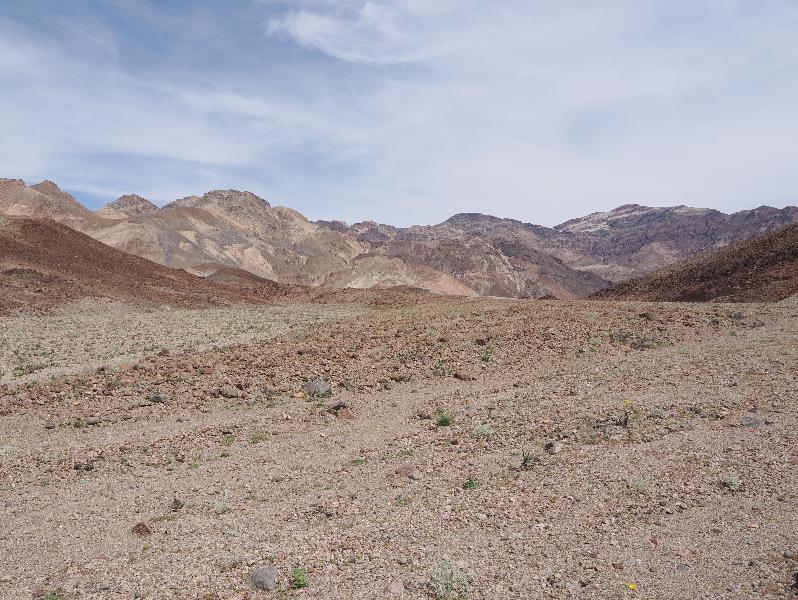 Death Valley National Park, California (CA): Artists Drive: view east