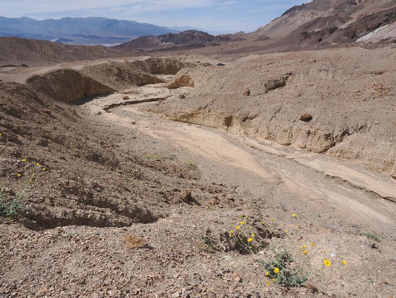 Death Valley National Park, California (CA): Artists Palette: dry river bed