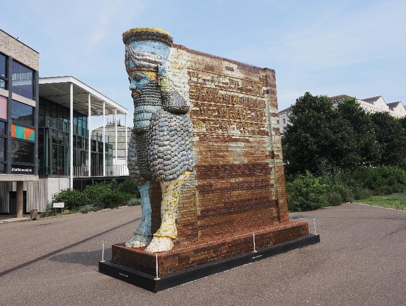 Eastbourne, England: Towner Eastbourne: The invisible enemy should not exist (Lamassu of Nineveh) (2018, Michael Rakowitz)