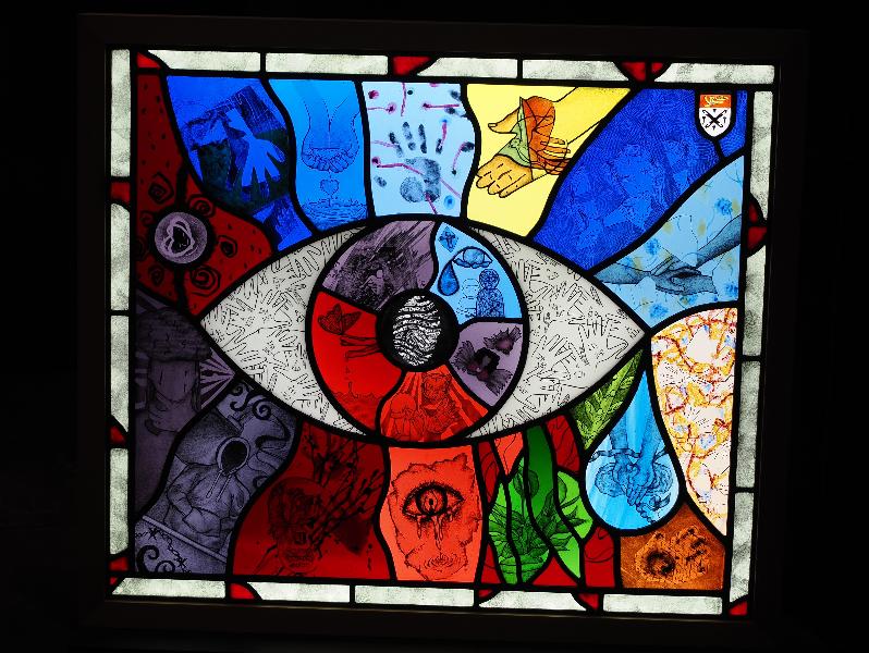 London, England: Southwark Cathedral: We See You (2022, Reyntiens Glass Studio)