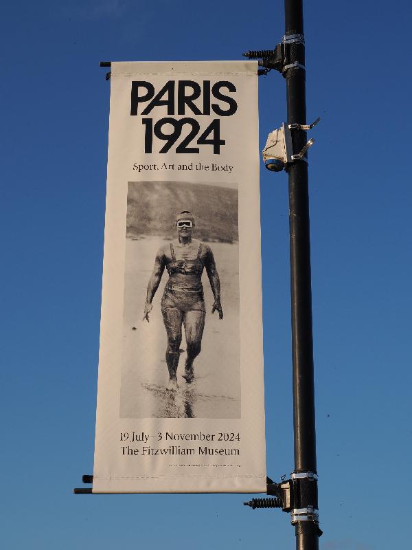 Cambridge, England: Jesus Green: 1924 Paris Olympics banner