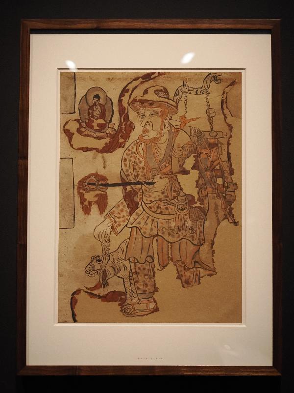 London, England: British Museum: supernatural travelling monk (about AD 851-900, Cave 17, Mogao Caves, Dunhuang, China)