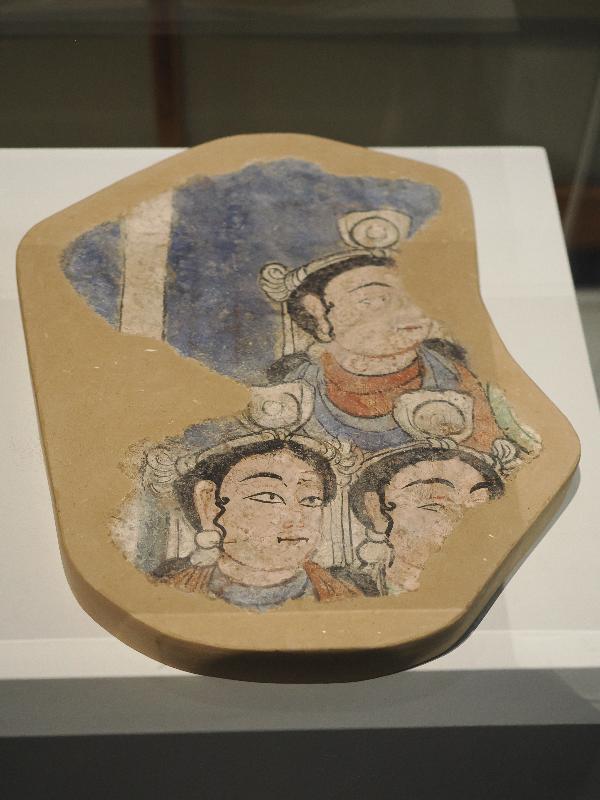 London, England: British Museum: three Manichaean women or deities (AD 800s-900s, Ruin K, Kocho / Gaochang, near Turpan, China)