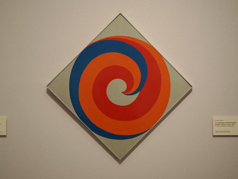 London, England: Royal Academy: Arrangement of Three Similar Shapes within a Circle (1953, Geraldo de Barros)