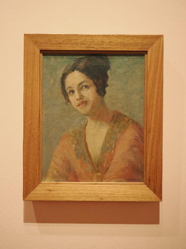 London, England: Royal Academy: Self-portrait with Orange Dress (1921, Tarsila do Amaral)