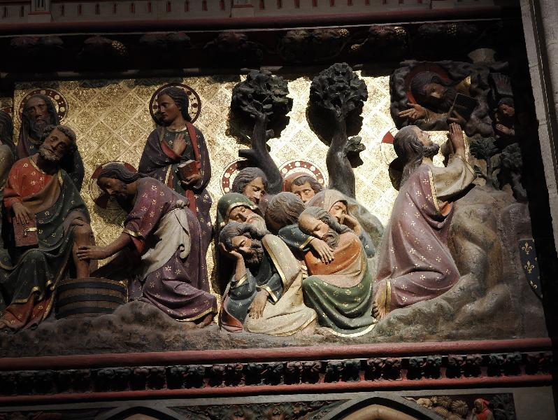 Paris, France: Notre-Dame Cathedral: Washing of the Feet, Garden of Gethesemane