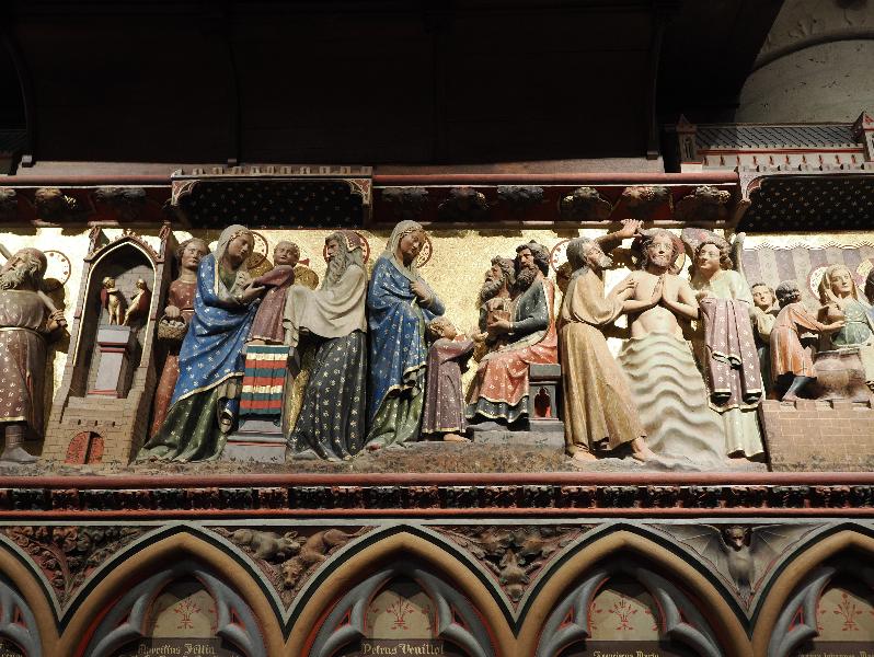 Paris, France: Notre-Dame Cathedral: Presentation in the Temple, Jesus among the Doctors, Baptism of Jesus