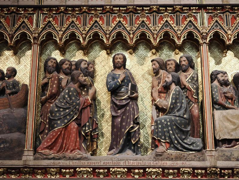 Paris, France: Notre-Dame Cathedral: Christ appears to his apostles and disciples in Galilee