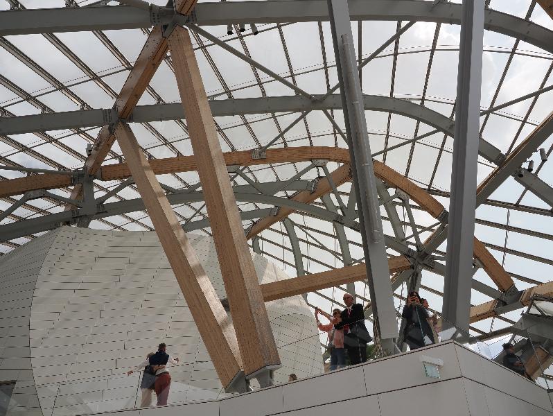 Paris, France: Fondation Louis Vuitton: roof structure (2008-2014, Frank Gehry)