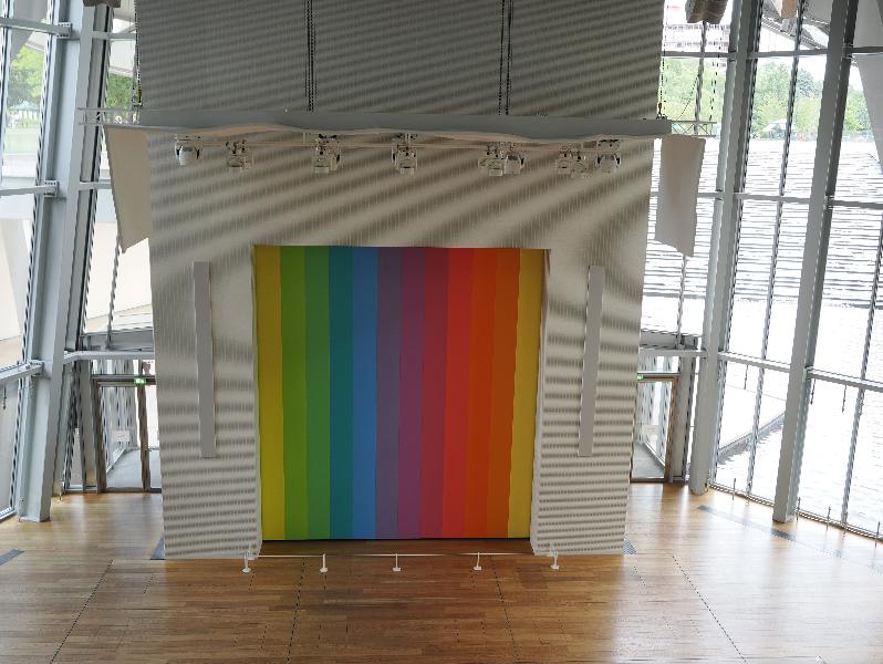 Paris, France: Fondation Louis Vuitton: Color Panels (Red Yellow Blue Green Purple) (2014, Ellsworth Kelly)