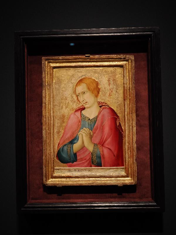 London, England: National Gallery: Saint John the Evangelist (1320, Simone Martini)