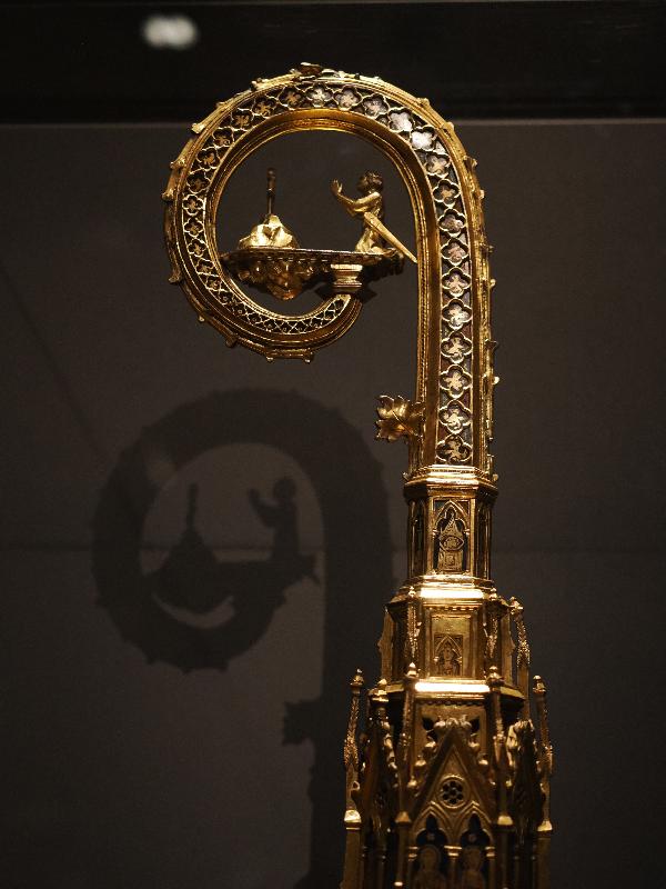 London, England: National Gallery: San Galgano Crosier (about 1315-1320)