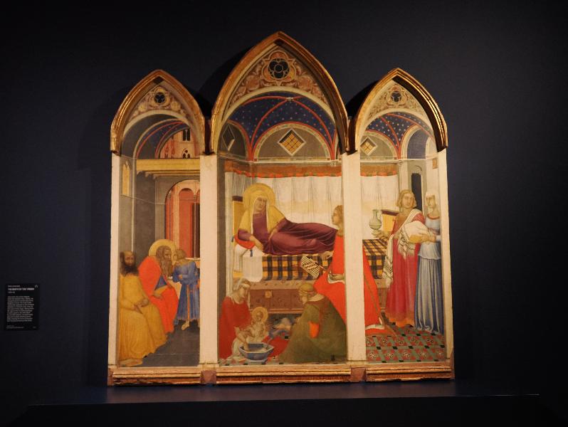 London, England: National Gallery: The Birth of the Virgin (1335-1342, Pietro Lorenzetti)