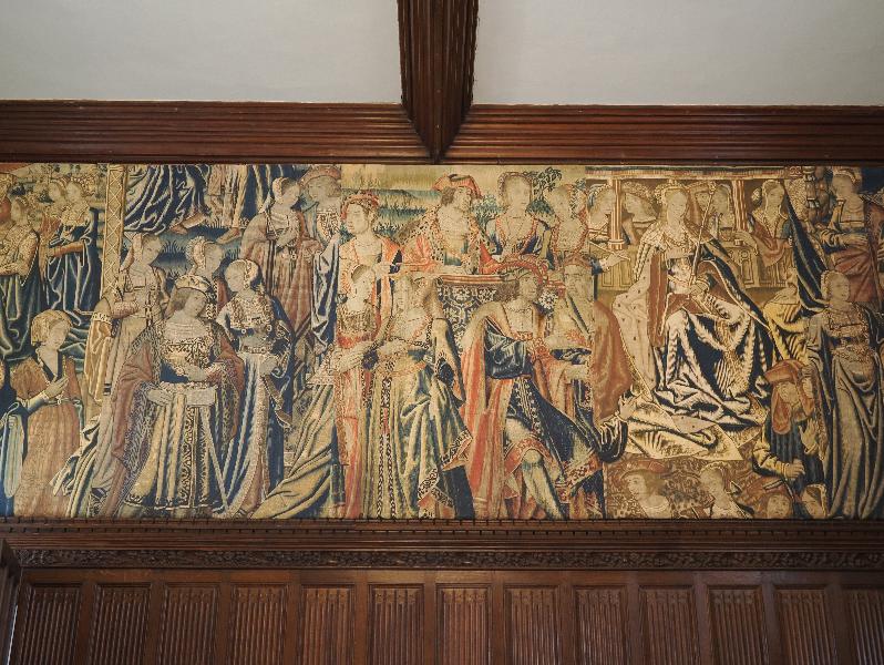 Oxburgh Estate, England: Oxburgh Hall, King's Room: digital copy of tapestries (2016, Zardi and Zardi)
